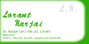 lorant marjai business card