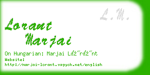 lorant marjai business card